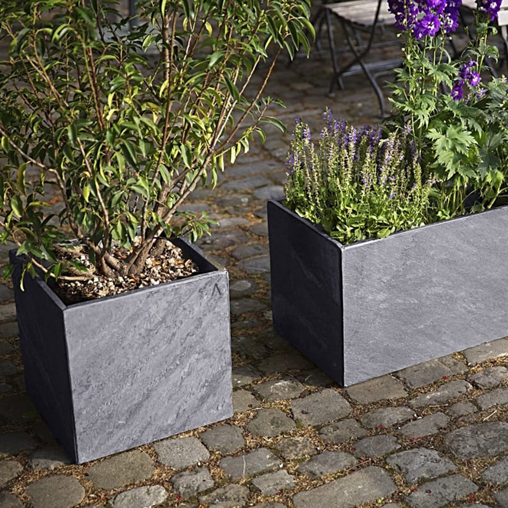 CLIMAQUA Planter Extérieur CUBI 40 Anthracite