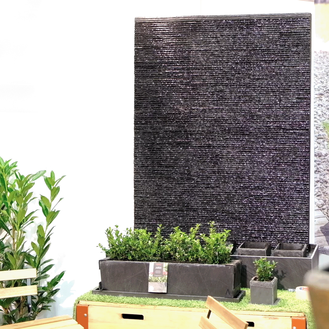 Mur d'eau Ardoise Plantes LIV Wall