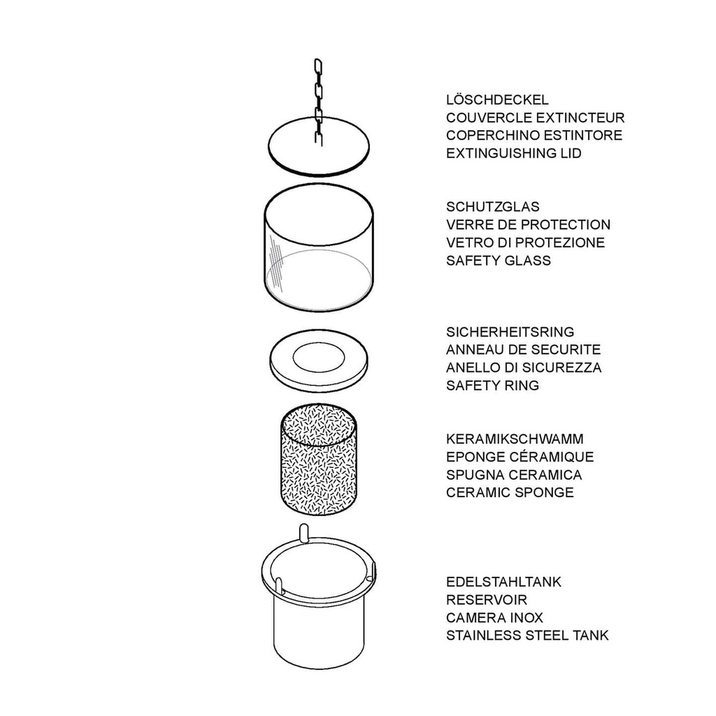 Feu de table PINO M Structure Détails