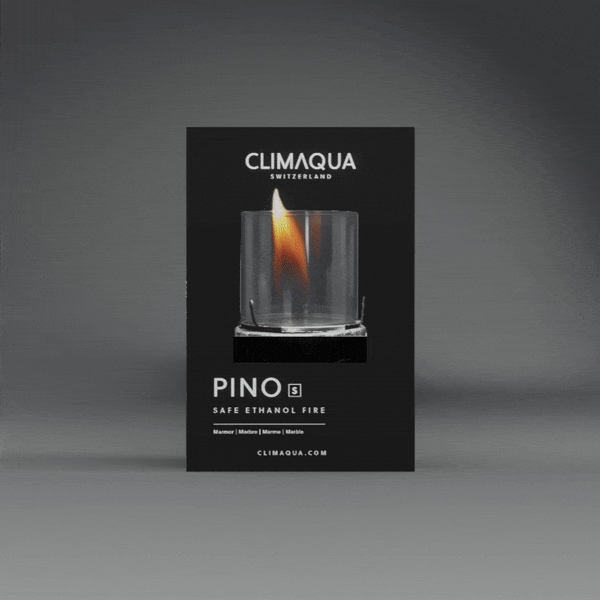 CLIMAQUA Flames Tabletop Set PINO S+M Marbre Noir