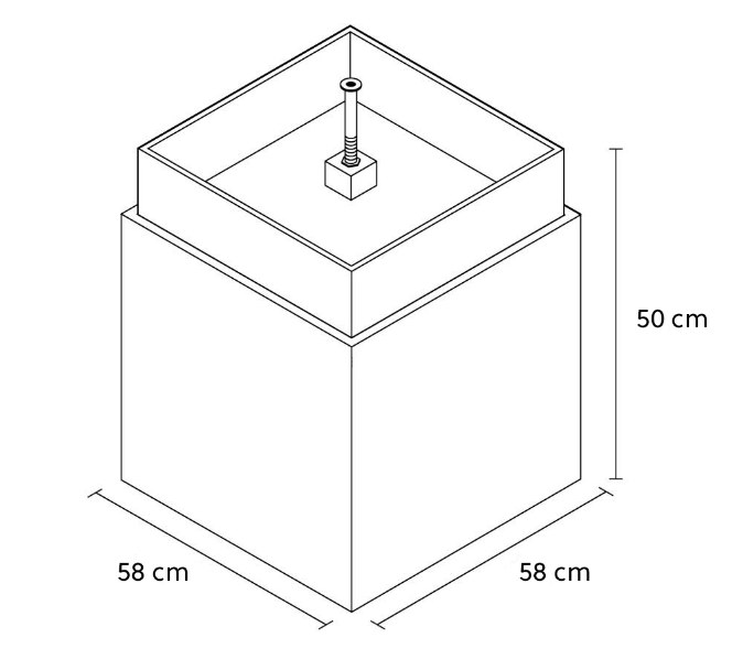 CLIMAQUA Vida 60 Anthracite Dimensions