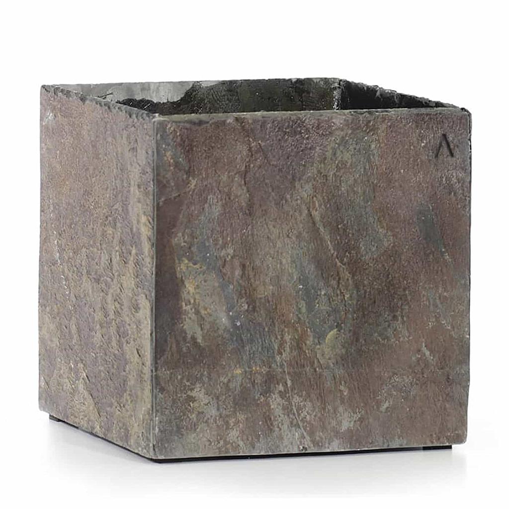 Cache-pot 30 cm CUBI 31 Rusty de CLIMAQUA