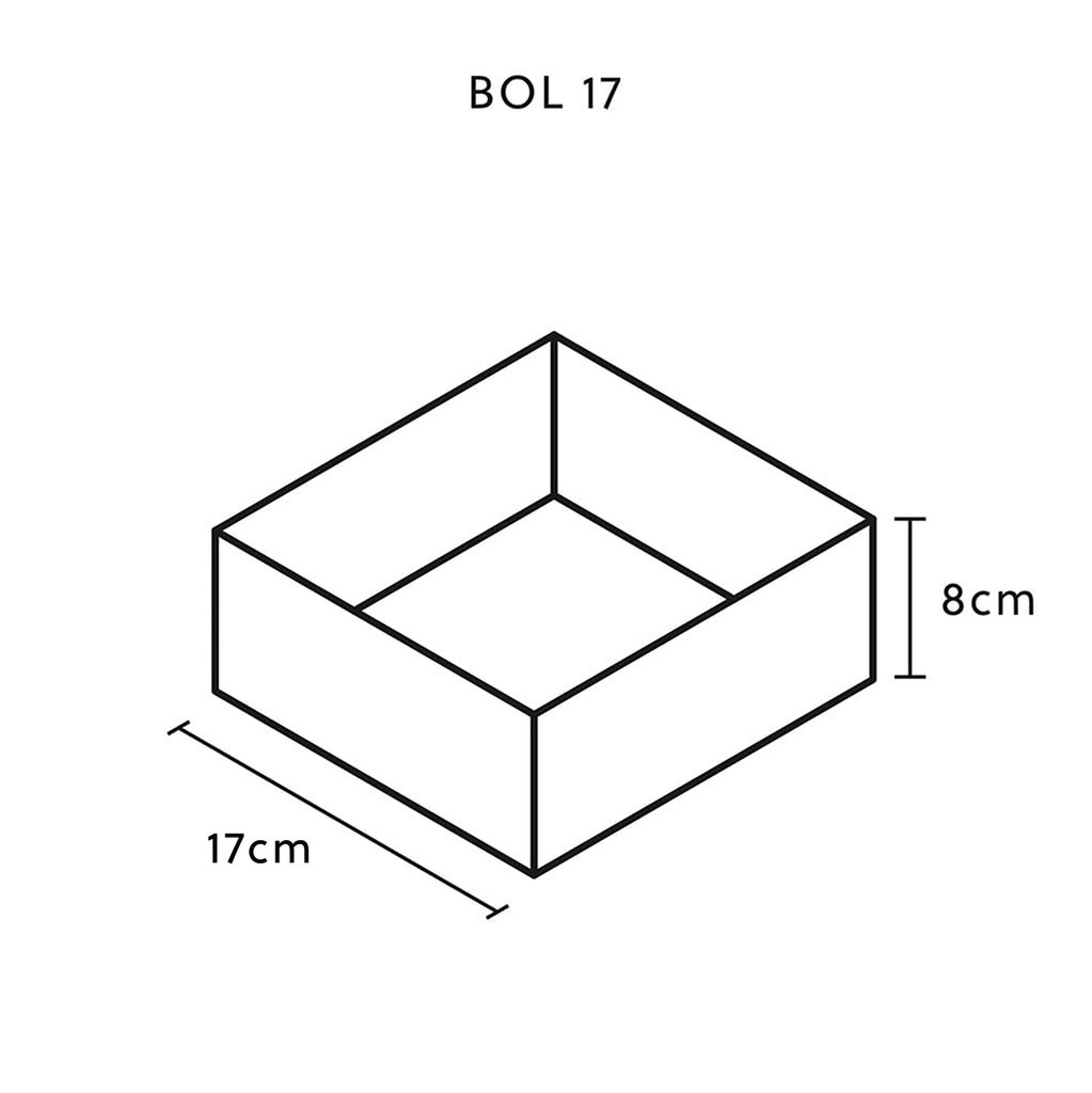 BOL 17 Anthracite Cache-pot de CLIMAQUA 15 cm de large 8 cm de haut