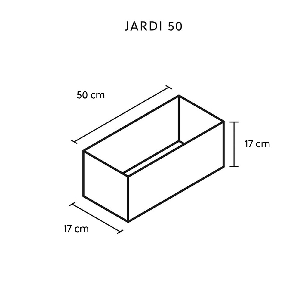 CLIMAQUA Planter Extérieur JARDI 50 Rusty