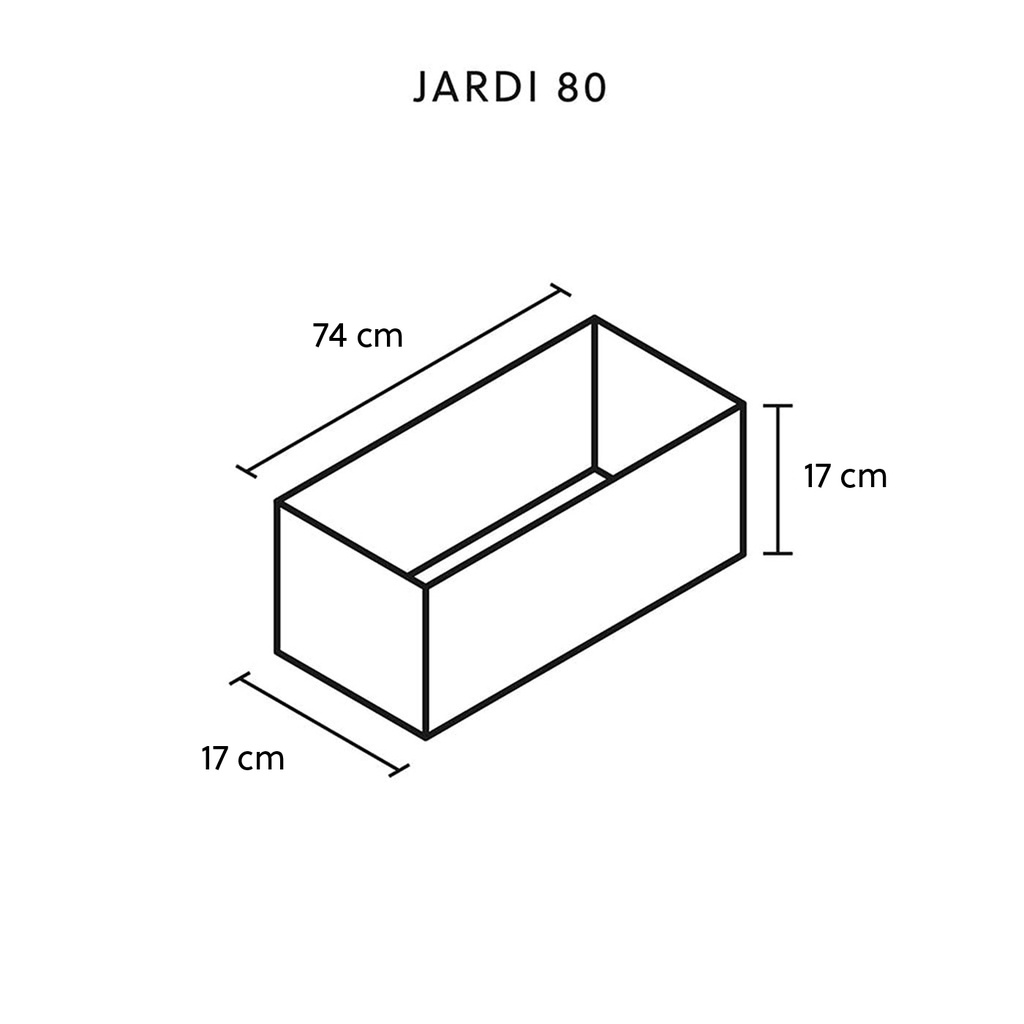 CLIMAQUA Planter Extérieur JARDI 80 Rusty