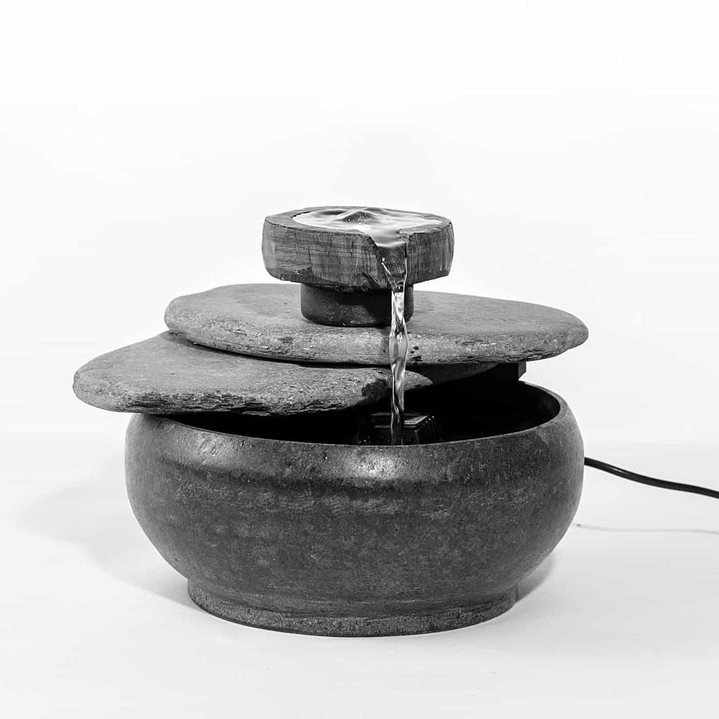 CLIMAQUA® Fontaine d'intérieur en pierre naturelle CHI USB