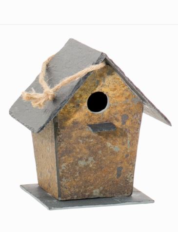 Petite maison pour oiseaux en ardoise BIRDHOUSE S