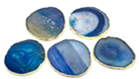 CLIMAQUA Dessous de verre BLUE GILI agate bleu