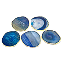 CLIMAQUA Dessous de verre BLUE GILI agate bleu