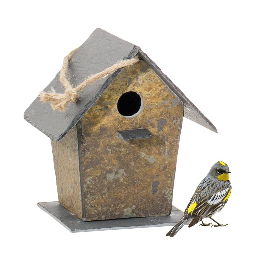Maison pour oiseaux Ardoise Rusty Anthracite Birdhouse M de CLIMAQUA