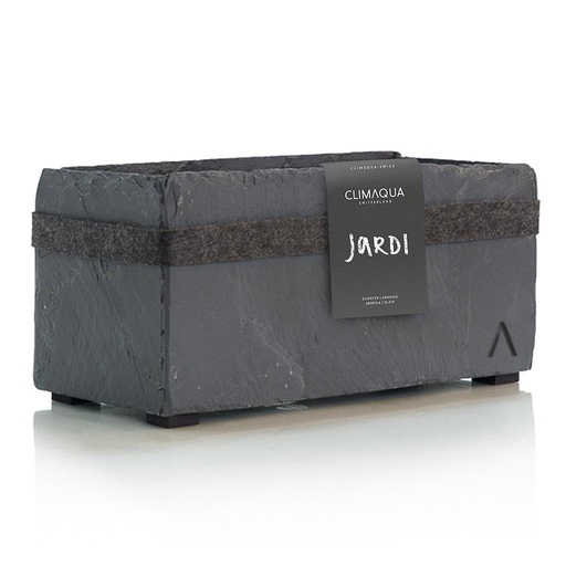 JARDI 28 Anthracite Cache-pot long ardoise de CLIMAQUA