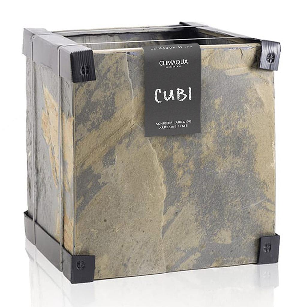 Bac à plantes Cube Naturel CUBI 40 Rusty de CLIMAQUA